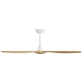 Ventilador de techo Sulion Balcony Neo 142cm blanco y madera media motor DC con mando — vista 3