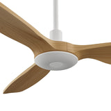 Ventilador de techo con luz Sulion Balcony Neo 107cm blanco y madera media motor DC — vista 4