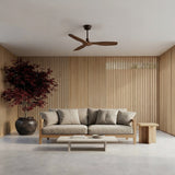 Ventilador de techo Sulion Balcony Neo 107cm marrón y madera oscura motor DC con mando — vista 2