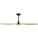 Ventilador de techo Sulion Balcony Neo 142cm negro y madera media motor DC con mando — vista 2