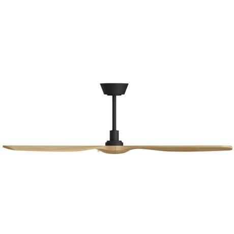 Ventilador de techo Sulion Balcony Neo 142cm negro y madera media motor DC con mando — vista 2