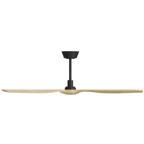 Ventilador de techo Sulion Balcony Neo 142cm negro y madera clara motor DC — vista 3