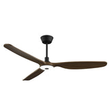 Ventilador de techo con luz Sulion Balcony Neo 142cm negro y madera oscura motor DC — vista 7