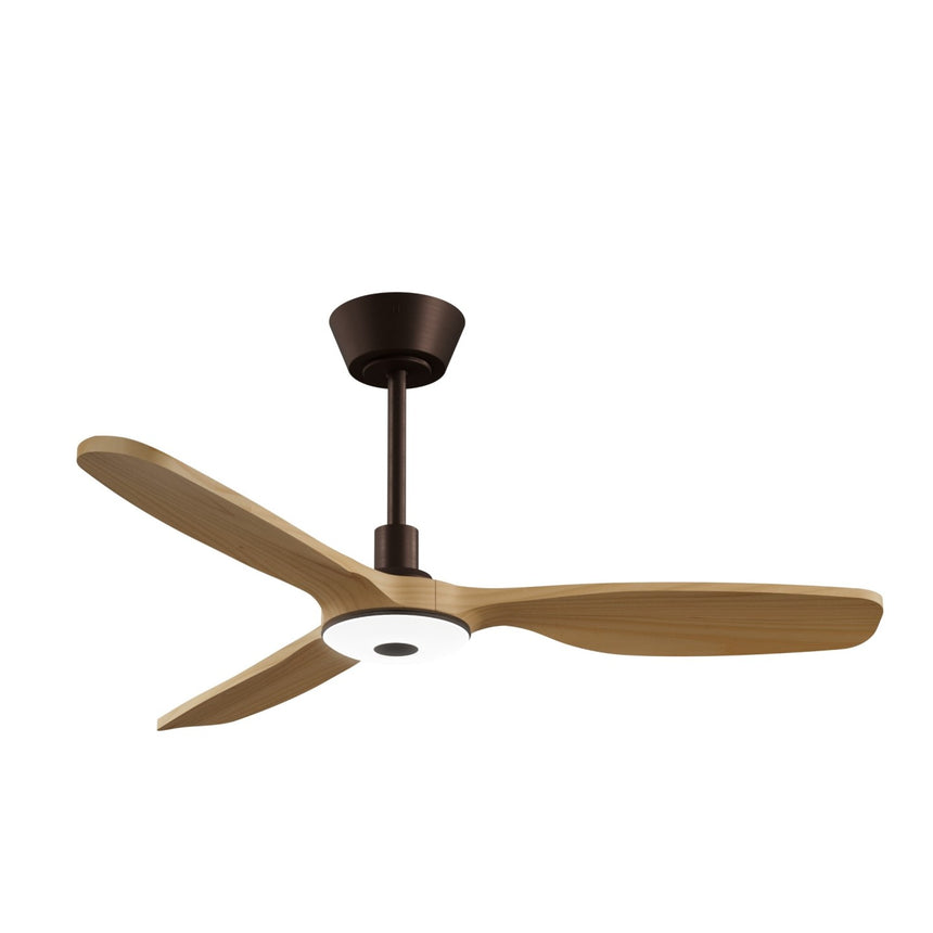 Ventilador de techo con luz Sulion Balcony Neo 107cm marrón y madera media motor DC — vista 6
