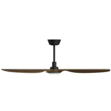 Ventilador de techo con luz Sulion Balcony Neo 142cm negro y madera oscura motor DC — vista 3