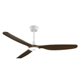 Ventilador de techo con luz Sulion Balcony Neo 142cm blanco y madera oscura motor DC — vista 7