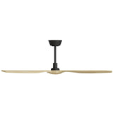 Ventilador de techo Sulion Balcony Neo 142cm motor DC negro y madera clara — ref. 2248837 (3)