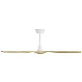 Ventilador de techo Sulion Balcony Neo 142cm blanco y madera clara motor DC — vista 3