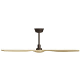 Ventilador de techo Sulion Balcony Neo 142cm marrón y madera clara motor DC con mando — vista 3