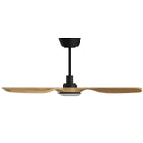 Ventilador de techo con luz Sulion Balcony Neo 107cm LED negro y madera media motor DC — vista 3