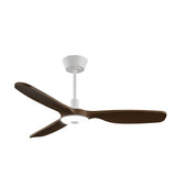 Ventilador de techo con luz Sulion Balcony Neo 107cm blanco y madera oscura motor DC — vista 7