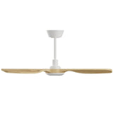 Ventilador de techo con luz Sulion Balcony Neo 107cm blanco y madera clara motor DC — vista 3