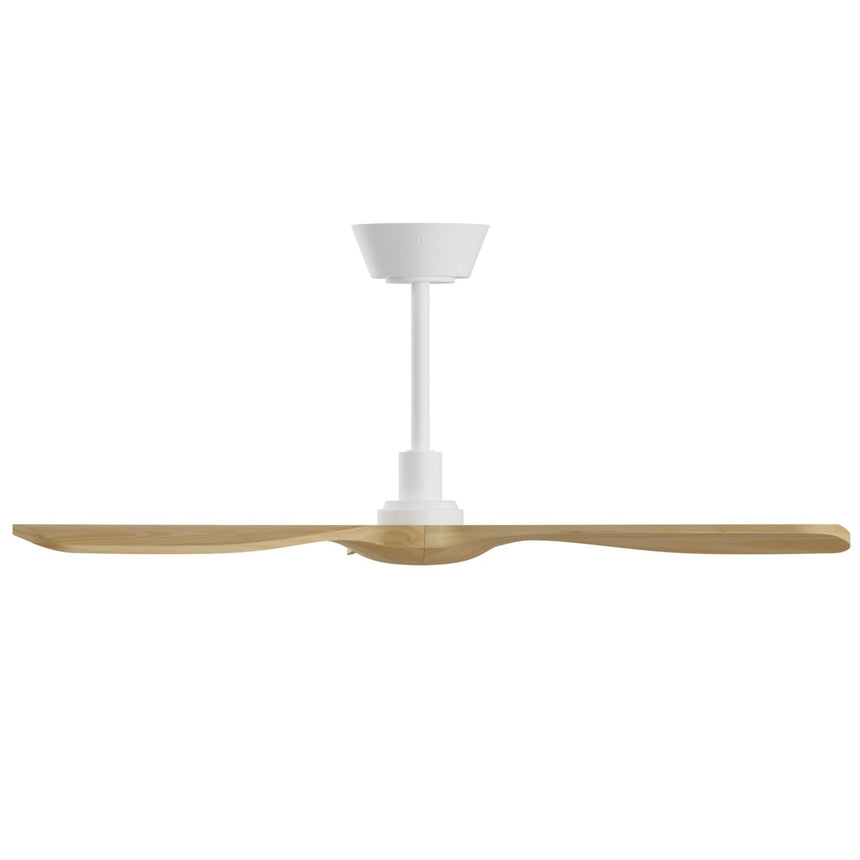 Ventilador de techo Sulion Balcony Neo 107cm blanco y madera media motor DC con mando — vista 3
