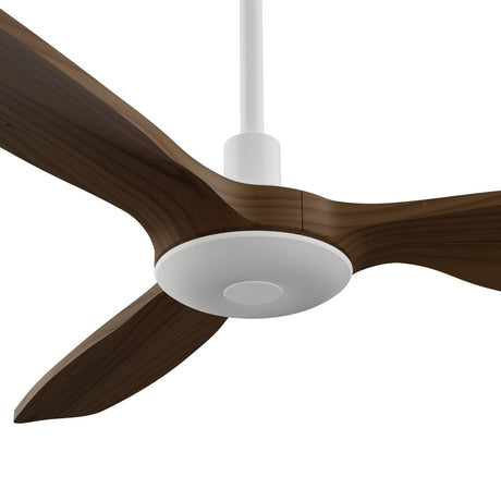 Ventilador de techo con luz Sulion Balcony Neo 107cm blanco y madera oscura motor DC — vista 4