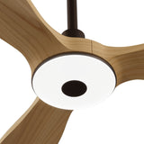 Ventilador de techo con luz Sulion Balcony Neo 107cm marrón y madera media motor DC — vista 7