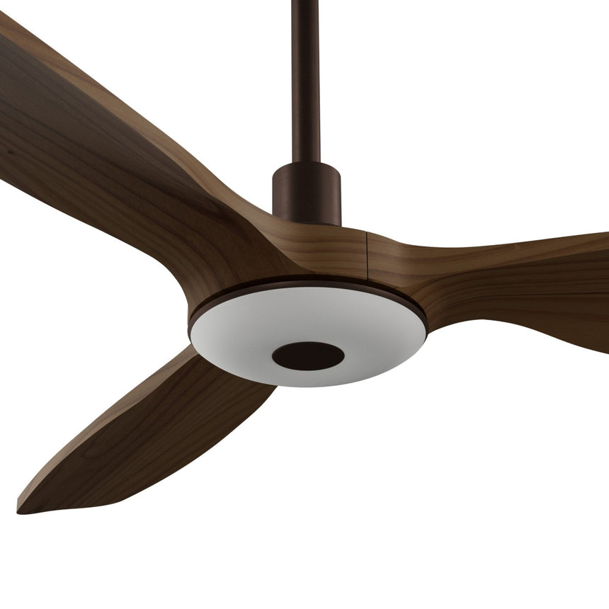 Ventilador de techo con luz Sulion Balcony Neo 107cm marrón y madera oscura motor DC — vista 4