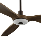 Ventilador de techo con luz Sulion Balcony Neo 142cm marrón y madera oscura motor DC — vista 3