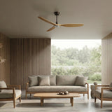 Ventilador de techo con luz Sulion Balcony Neo 142cm marrón y madera media motor DC — vista 2