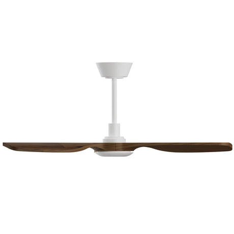Ventilador de techo con luz Sulion Balcony Neo 107cm blanco y madera oscura motor DC — vista 3