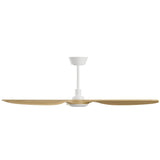 Ventilador de techo con luz Sulion Balcony Neo 142cm blanco y madera media motor DC — vista 3