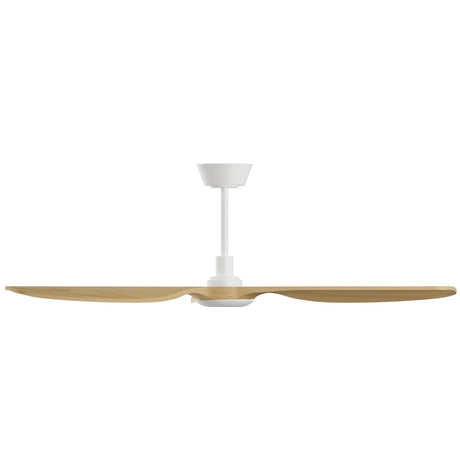 Ventilador de techo con luz Sulion Balcony Neo 142cm blanco y madera media motor DC — vista 3