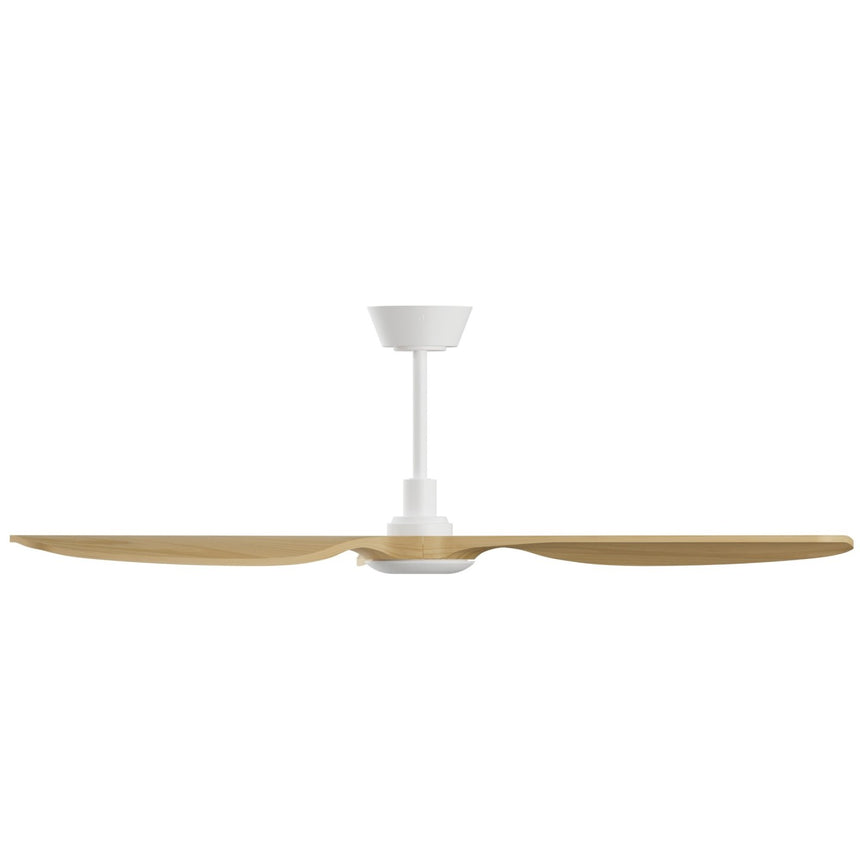 Ventilador de techo con luz Sulion Balcony Neo 142cm blanco y madera media motor DC — vista 3