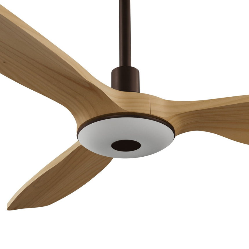 Ventilador de techo con luz Sulion Balcony Neo 107cm marrón y madera media motor DC — vista 3
