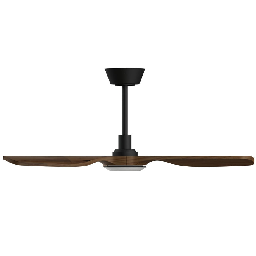 Ventilador de techo con luz Sulion Balcony Neo 107cm negro y madera oscura motor DC — vista 3