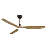 Ventilador de techo con luz Sulion Balcony Neo 142cm marrón y madera media motor DC — vista 7