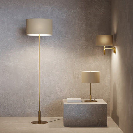 Aplique de pared Sulion Basic Stylo LED E27 tela natural con pantalla Ø25cm 40W 2191256