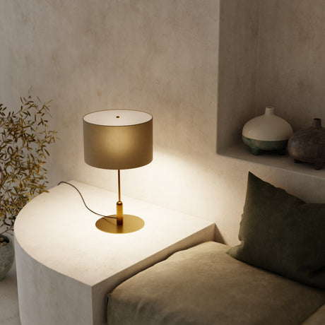 Lámpara de sobremesa Sulion Basic Stylo LED E27 metal tela natural 40W 2182162