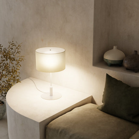 Lámpara de sobremesa Sulion Basic Stylo LED E27 metal tela blanco 40W 2182155