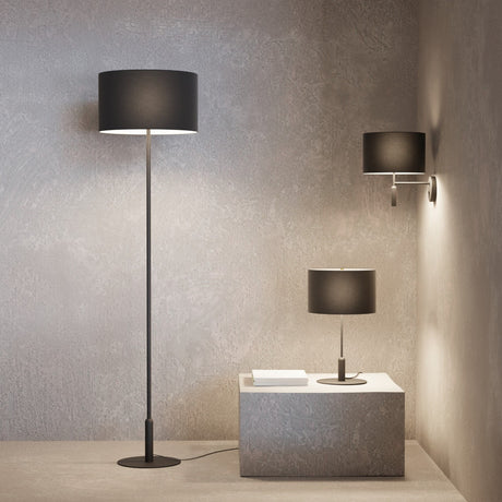 Aplique de pared Sulion Basic Stylo LED E27 tela negro con pantalla Ø25cm 40W 2182179