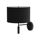 Aplique de pared Sulion Basic Stylo LED E27 tela negro con pantalla Ø25cm 40W 2182179