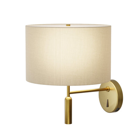 Aplique de pared Sulion Basic Stylo LED E27 tela natural con pantalla Ø25cm 40W 2191256