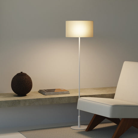 Lámpara de pie Sulion Basic Stylo LED E27 tela blanco con pantalla 40W 2182131