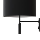 Aplique de pared Sulion Basic Stylo LED E27 tela negro con pantalla Ø25cm 40W 2182179