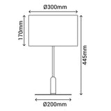 Lámpara de sobremesa Sulion Basic Stylo LED E27 metal tela blanco 40W 2182155