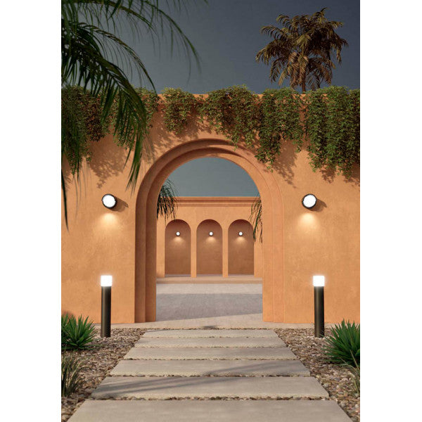 Beneito & Faure BLIS REDONDO Aplique de pared exterior negro 15W switch CCT 4958
