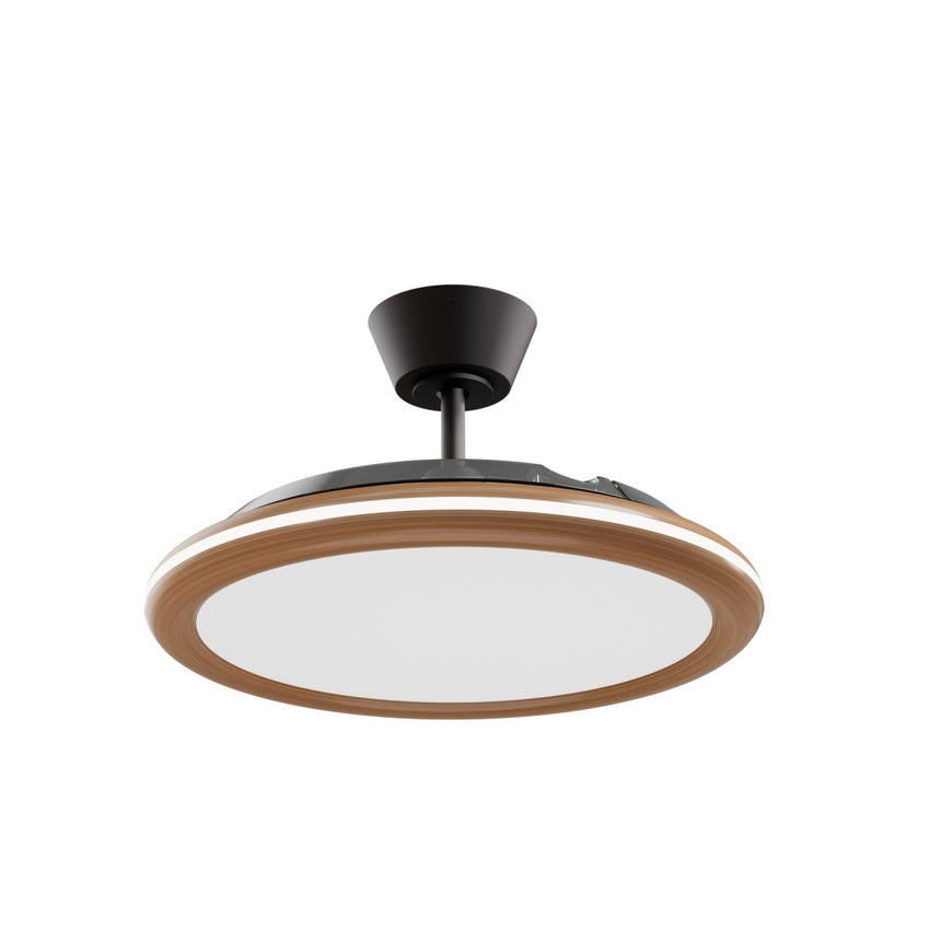 Ventilador de techo con luz Sulion Bombay Estilo 107cm LED madera y negro motor DC 2239545 — vista 6