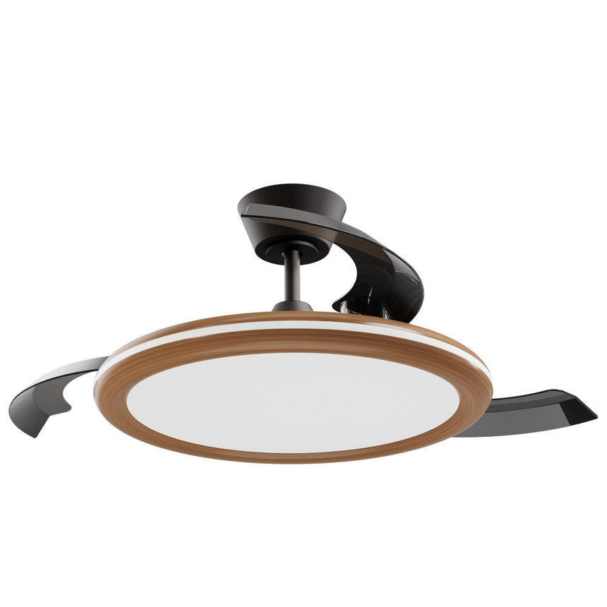 Ventilador de techo con luz Sulion Bombay Estilo 107cm LED madera y negro motor DC 2239545 — vista 2