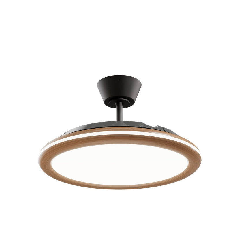 Ventilador de techo con luz Sulion Bombay Estilo 107cm LED madera y negro motor DC 2239545 — vista 3