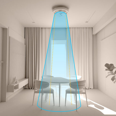 Ventilador de techo con luz Sulion Brisa 60cm LED gris claro y transparente motor DC — vista 6
