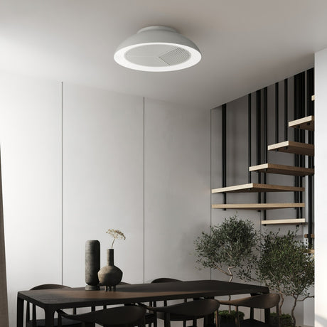 Ventilador de techo con luz Sulion Brisa 60cm LED gris claro y transparente motor DC — vista 2