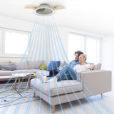 Ventilador de techo con luz Sulion Brisa 60cm LED gris claro y transparente motor DC — vista 3