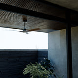 Ventilador de techo con luz Sulion Carla S LED madera negro apto exterior CCT IP44 2200569