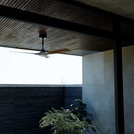 Ventilador de techo con luz Sulion Carla S LED madera negro apto exterior CCT IP44 2200569