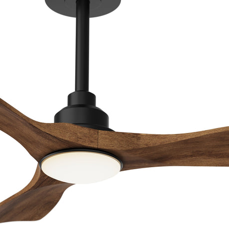 Ventilador de techo con luz Sulion Carla S LED madera negro apto exterior CCT IP44 2200569