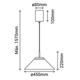 Plafón Sulion Carmen LED metal CCT Ø45cm 9W 2191591