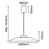Plafón Sulion Carmen LED metal CCT Ø50cm 9W 2200064
